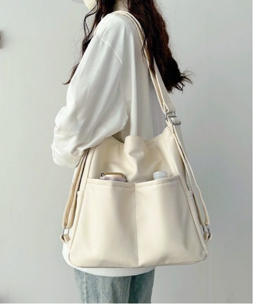 Per sist ence（パーシエンス）の「3WAYソフトフェイクレザーバッグ（ショルダーバッグ・レディース・ブラウン/ホワイト/ブラック・FREE）」の17枚目の写真