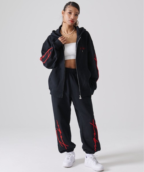 FUBU( フブ)の「FUBU フブ ブランド ロゴ 筆記体 刺繍 フルジップ 長袖 スウェット パーカー フーディー(パーカー・メンズ・ライトブルー/アッシュグレー/ブラック・L/M/XXL/XL)」の9枚目の写真