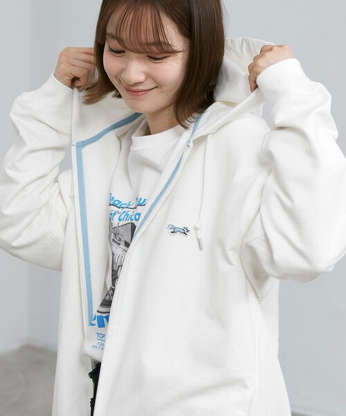 PENNEYS（ぺニーズ）の「Penneys（ぺニーズ）別注クリアコットンジップアップパーカー（パーカー・メンズ・ネイビー/ホワイト/ライトグレー・M/L/XL）」の2枚目の写真