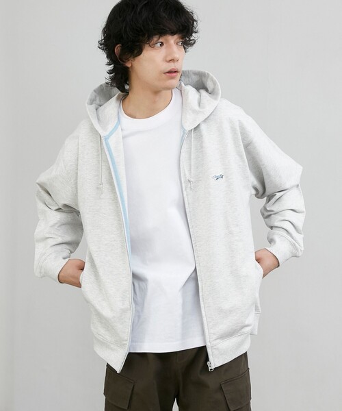 PENNEYS（ぺニーズ）の「Penneys（ぺニーズ）別注クリアコットンジップアップパーカー（パーカー・メンズ・ネイビー/ホワイト/ライトグレー・M/L/XL）」の5枚目の写真