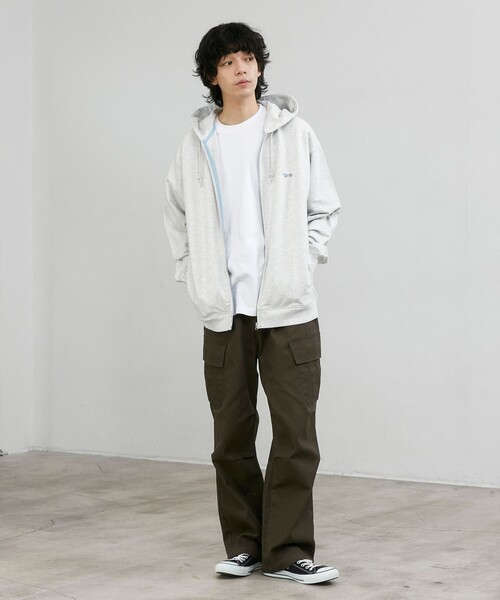 PENNEYS（ぺニーズ）の「Penneys（ぺニーズ）別注クリアコットンジップアップパーカー（パーカー・メンズ・ネイビー/ホワイト/ライトグレー・M/L/XL）」の6枚目の写真