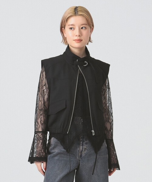 Ray BEAMS テイラードカラーサロペット　サイズ0 ブラック　美品 Ray BEAMS（レイ ビームス）テーラードカラー サロペット