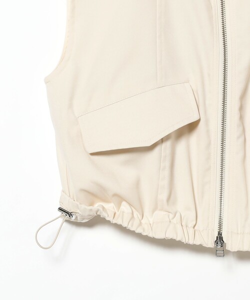 Ray BEAMS（レイビームス）の「スタンドカラー ベスト（ベスト・レディース・オフホワイト/ブラック・ONE SIZE）」の22枚目の写真