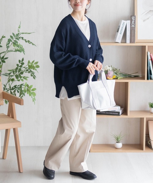 HusHusH（ハッシュアッシュ）の「HusHusH オーバーカーディガン（カーディガン/ボレロ・レディース・グレイッシュベージュ/グリーン系/ネイビー系・M/L）」の17枚目の写真