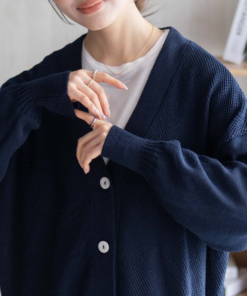 HusHusH（ハッシュアッシュ）の「HusHusH オーバーカーディガン（カーディガン/ボレロ・レディース・グレイッシュベージュ/グリーン系/ネイビー系・M/L）」の21枚目の写真