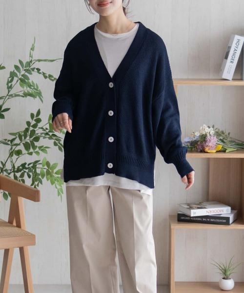 HusHusH（ハッシュアッシュ）の「HusHusH オーバーカーディガン（カーディガン/ボレロ・レディース・グレイッシュベージュ/グリーン系/ネイビー系・M/L）」の18枚目の写真