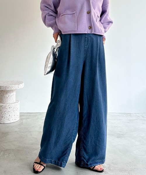 Doux Archives カーブワイドデニムパンツ　人気商品　ブラック　黒 楽天市場】カーブワイドデニムパンツ／ドゥ アルシーヴ（Doux