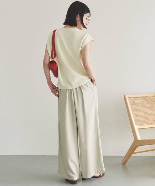 セール】ソフトデニムワイドパンツ（デニムパンツ）｜DOUX