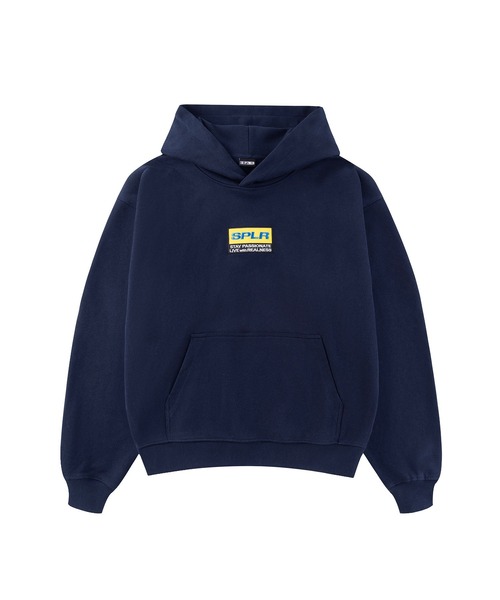 SPLR（エス・ピー・エル・アール）の「フーディー｜Label Logo Hoodie｜SPLR（パーカー・メンズ・ブラック/ネイビー・S/M/L/XL/XXL）」の2枚目の写真