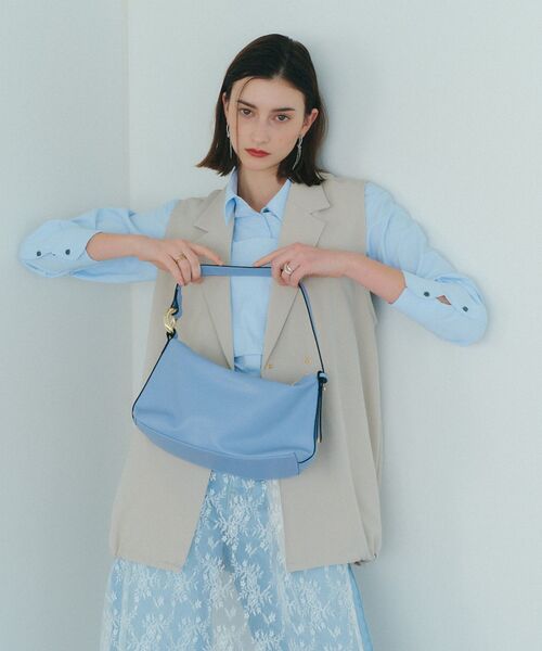 YECCA VECCA(イェッカヴェッカ)の「メタルアクセントミニバッグ(ハンドバッグ・レディース・ブルー/アイボリー/ブラック・FREE)」の14枚目の写真