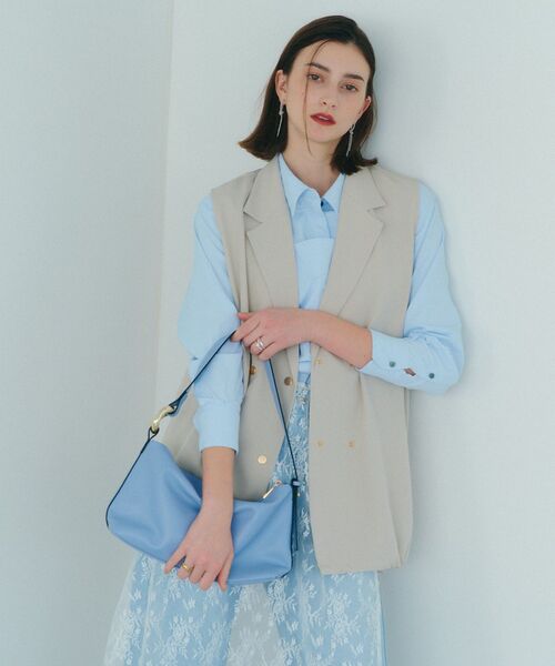 YECCA VECCA(イェッカヴェッカ)の「メタルアクセントミニバッグ(ハンドバッグ・レディース・ブルー/アイボリー/ブラック・FREE)」の17枚目の写真