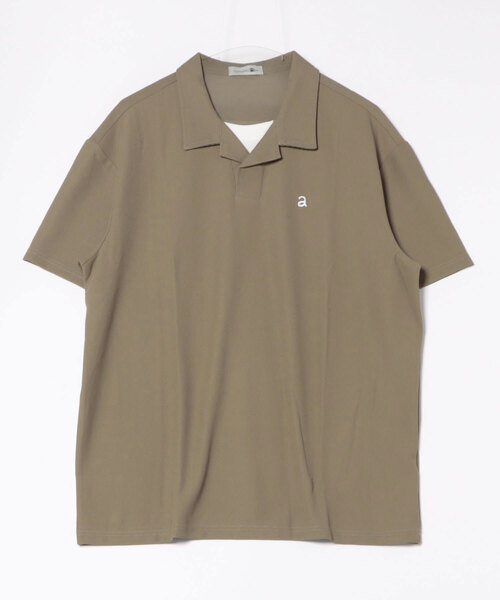 aimoha（アイモハ）の「aimoha men ソフトタッチカラーポロT (SS)（ポロシャツ・メンズ・チョコ/ホワイト・XX-LARGE/X-LARGE/LARGE/MEDIUM）」の16枚目の写真