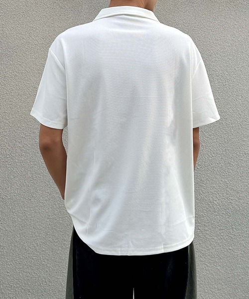 aimoha（アイモハ）の「aimoha men ソフトタッチカラーポロT (SS)（ポロシャツ・メンズ・チョコ/ホワイト・XX-LARGE/X-LARGE/LARGE/MEDIUM）」の6枚目の写真