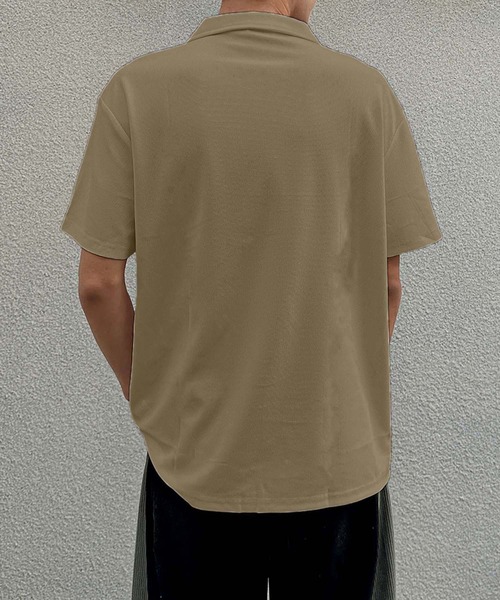 aimoha（アイモハ）の「aimoha men ソフトタッチカラーポロT (SS)（ポロシャツ・メンズ・チョコ/ホワイト・XX-LARGE/X-LARGE/LARGE/MEDIUM）」の13枚目の写真