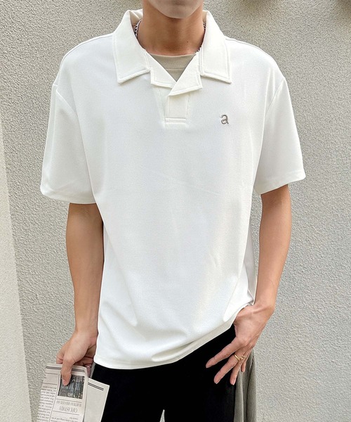 aimoha（アイモハ）の「aimoha men ソフトタッチカラーポロT (SS)（ポロシャツ・メンズ・チョコ/ホワイト・XX-LARGE/X-LARGE/LARGE/MEDIUM）」の11枚目の写真