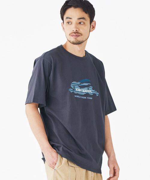 KRIFF MAYER（クリフメイヤー）の「フライングラビット柄ロゴT（Tシャツ/カットソー・メンズ・グレー/オフホワイト/イエロー/ブルー/コーラル/チャコール・LARGE/X-LARGE/MEDIUM）」の4枚目の写真