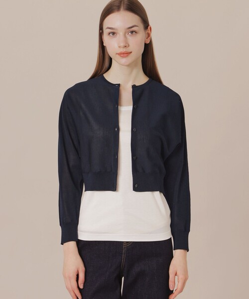 MACKINTOSH LONDON（マッキントッシュ ロンドン）の「2WAYドルマンカーディガン（カーディガン/ボレロ・レディース・ネイビー/ベージュ・FREE）」の2枚目の写真