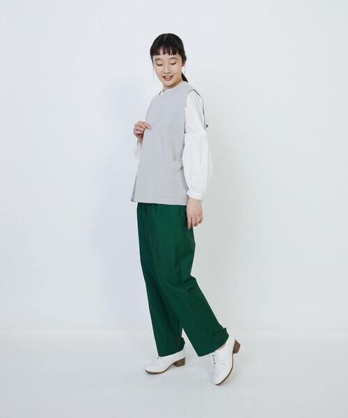 LOISIR（ロワズィール）の「コットンアジャスター付きパンツ（その他パンツ・レディース・グリーン/キナリ・MT/M）」の3枚目の写真