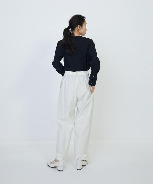 LOISIR（ロワズィール）の「コットンアジャスター付きパンツ（その他パンツ・レディース・グリーン/キナリ・MT/M）」の22枚目の写真