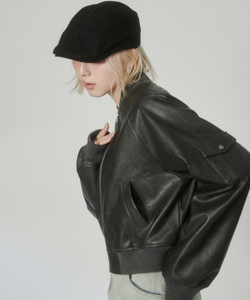 ENVYM（アンビー）の「ベーシックハンチングキャップ（ハンチング/ベレー帽・レディース・グレー/ブラック・FREE）」の18枚目の写真