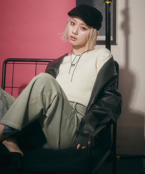 ENVYM（アンビー）の「ベーシックハンチングキャップ（ハンチング/ベレー帽・レディース・グレー/ブラック・FREE）」の22枚目の写真