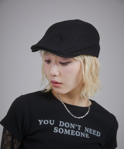 ENVYM（アンビー）の「ベーシックハンチングキャップ（ハンチング/ベレー帽・レディース・グレー/ブラック・FREE）」の8枚目の写真