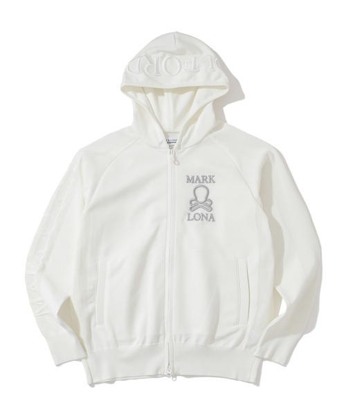 マークアンドロナ　パーカー MARK&LONA マークアンドロナ スウェットパーカー グレー スカル