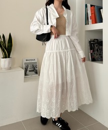 efill | フレア レース ロングスカート(スカート)