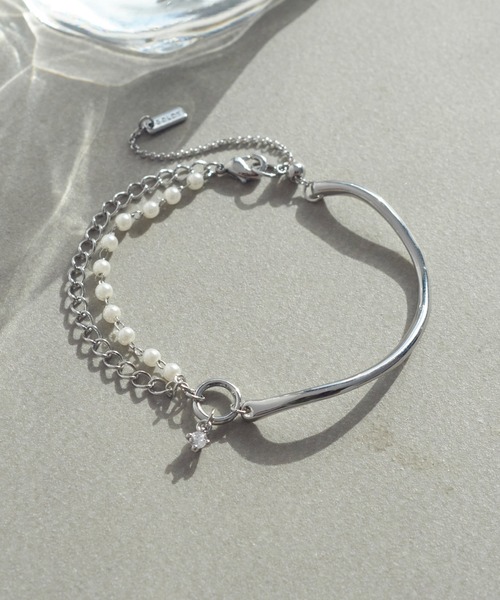 GOLDY(ゴールディ)の「パール チェーン ブレスレット(ブレスレット・レディース・シルバー/ゴールド・FREE)」の1枚目の写真