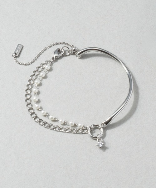 GOLDY(ゴールディ)の「パール チェーン ブレスレット(ブレスレット・レディース・シルバー/ゴールド・FREE)」の6枚目の写真