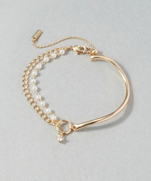 GOLDY(ゴールディ)の「パール チェーン ブレスレット(ブレスレット・レディース・シルバー/ゴールド・FREE)」の7枚目の写真