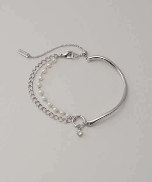 GOLDY(ゴールディ)の「パール チェーン ブレスレット(ブレスレット・レディース・シルバー/ゴールド・FREE)」の5枚目の写真