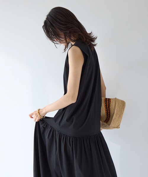 UNITEDARROWS【結論シリーズ】シンプルリフトワンピース size SHORT/TALLあり］シンプルリフトワンピース -UVカット