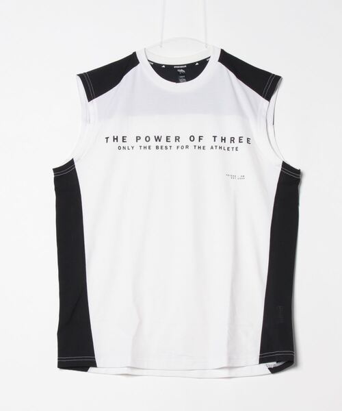 adidas(アディダス)の「アディダス adidas Adptn レギュラーフィット テクスチャード ダブルニット ノースリーブTシャツ(Tシャツ/カットソー・メンズ・ライトグリーン/ホワイト/ブラック・S/M/L/LL/3L)」の2枚目の写真