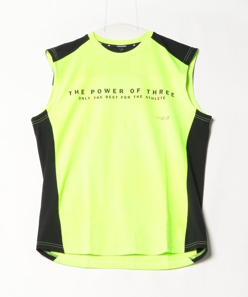 adidas(アディダス)の「アディダス adidas Adptn レギュラーフィット テクスチャード ダブルニット ノースリーブTシャツ(Tシャツ/カットソー・メンズ・ライトグリーン/ホワイト/ブラック・S/M/L/LL/3L)」の3枚目の写真