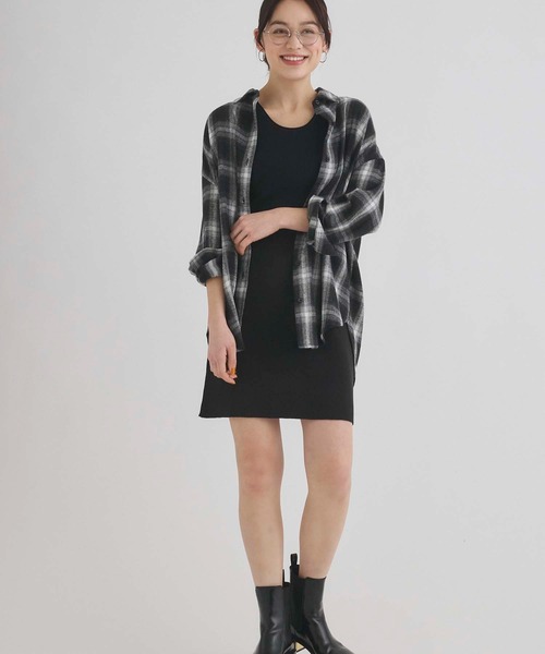 Edit Sheen（エディットシーン）の「ベーシックニットミニスカート（スカート・レディース・ベージュ/ブラック・M）」の21枚目の写真