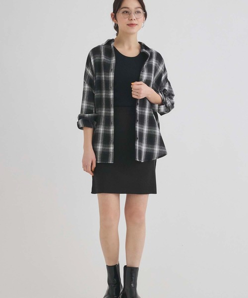 Edit Sheen（エディットシーン）の「ベーシックニットミニスカート（スカート・レディース・ベージュ/ブラック・M）」の19枚目の写真