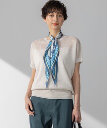 【洗える】シャイニーシアー ドルマン ニット