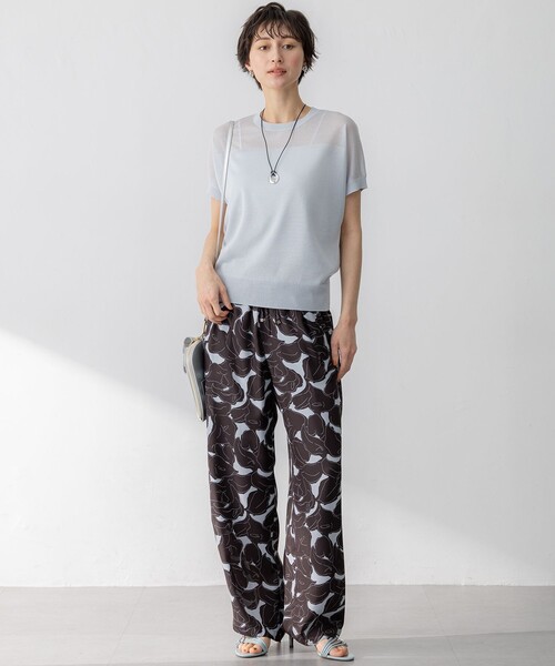 23区(ニジュウサンク)の「【洗える】シャイニーシアー ドルマン ニット(ニット/セーター・レディース・ブラック系/ライトグレー系/スカイブルー系/ダークブラウン系/ベージュ系・38)」の10枚目の写真