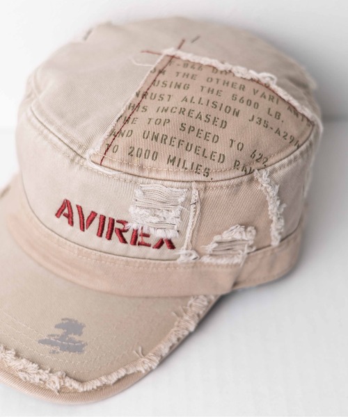 AVIREX(アヴィレックス)の「【RS】【AVIREX】Damege Work Cap(キャップ・メンズ・ネイビー/ベージュ/オリーブ/ブラック・FREE)」の9枚目の写真