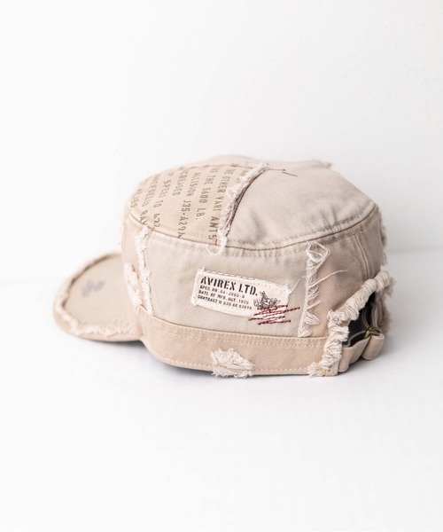 AVIREX(アヴィレックス)の「【RS】【AVIREX】Damege Work Cap(キャップ・メンズ・ネイビー/ベージュ/オリーブ/ブラック・FREE)」の10枚目の写真