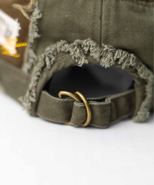 AVIREX(アヴィレックス)の「【RS】【AVIREX】Damege Work Cap(キャップ・メンズ・ネイビー/ベージュ/オリーブ/ブラック・FREE)」の16枚目の写真