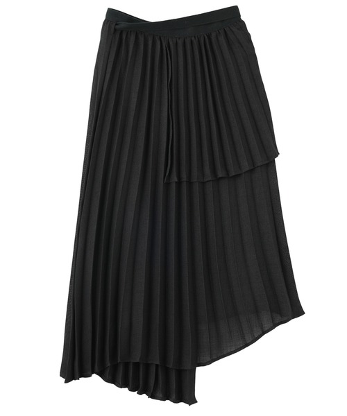 ROSE BUD（ローズバッド）の「(mici)PLEAT WRAP SKIRT（スカート・レディース・ブラック/ピンク・ONE SIZE）」の3枚目の写真
