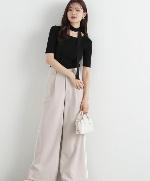 PROPORTION BODY DRESSING（プロポーションボディドレッシング）の「スウェットトラックパンツ / 1215130400（その他パンツ・レディース・ダークグレー/ベージュ・MEDIUM/SMALL）」の2枚目の写真