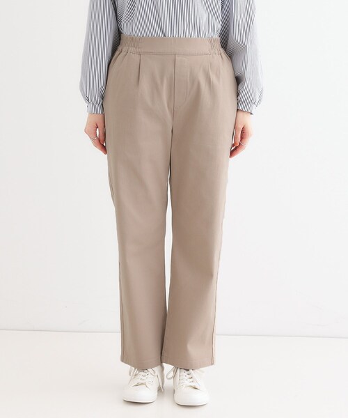 SHOO・LA・RUE(シューラルー)の「◆【洗える/S-3L】ストレッチで楽な穿き心地 綿イージーストレートパンツ(その他パンツ・レディース・ブラック/カーキ/ベージュ・01/02/03/04/05)」の16枚目の写真