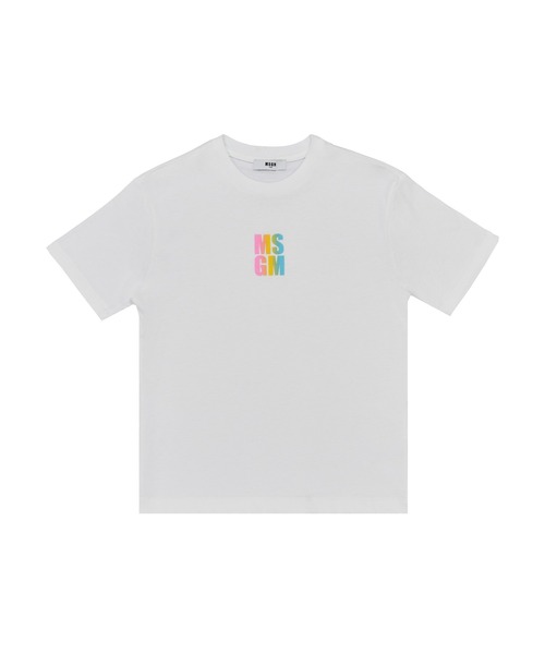 MSGM エムエスジイエム 半袖 Tシャツ オーバーサイズ レインボー セール】MSGMレインボーロゴTシャツ（Tシャツ/カットソー
