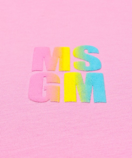 MSGM KIDS(エムエスジーエムキッズ)の「MSGMレインボーロゴTシャツ(Tシャツ/カットソー・キッズ・ホワイト/ピンク・12/14)」の6枚目の写真