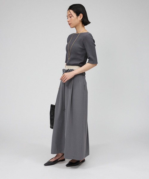 BABYLONE(バビロン)の「【洗濯可】カップ付き5分袖プルオーバー(Tシャツ/カットソー・レディース・チャコール/ホワイト/ブラック・フリー)」の20枚目の写真