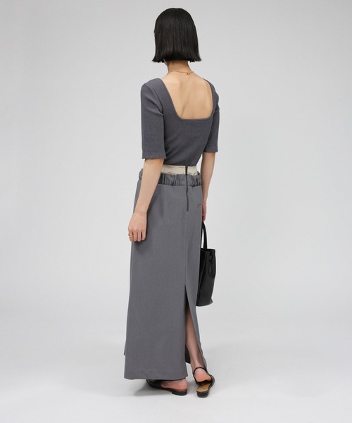 BABYLONE(バビロン)の「【洗濯可】カップ付き5分袖プルオーバー(Tシャツ/カットソー・レディース・チャコール/ホワイト/ブラック・フリー)」の22枚目の写真