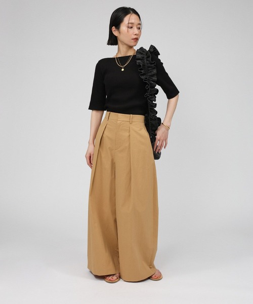 BABYLONE(バビロン)の「【洗濯可】カップ付き5分袖プルオーバー(Tシャツ/カットソー・レディース・チャコール/ホワイト/ブラック・フリー)」の15枚目の写真